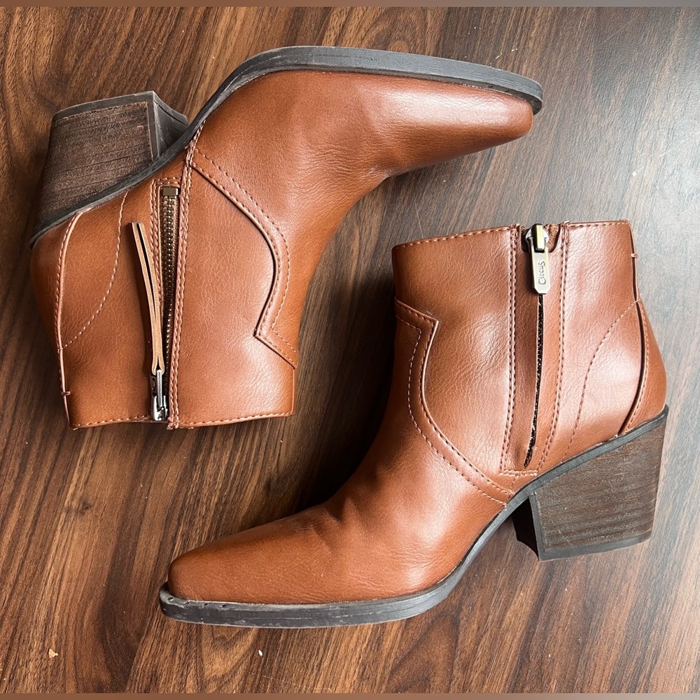 Sam Edelman Circus-Western Ankle Boot Brown